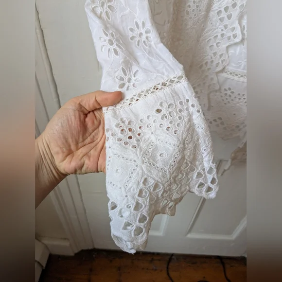 Ralph Lauren Broderie Anglaise Eyelet Jacket - Size M - Picture 4 of 10